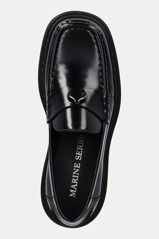 Marine Serre leather loafers Shiny Leather Ms Loaf black WFW046A.RLEA0018