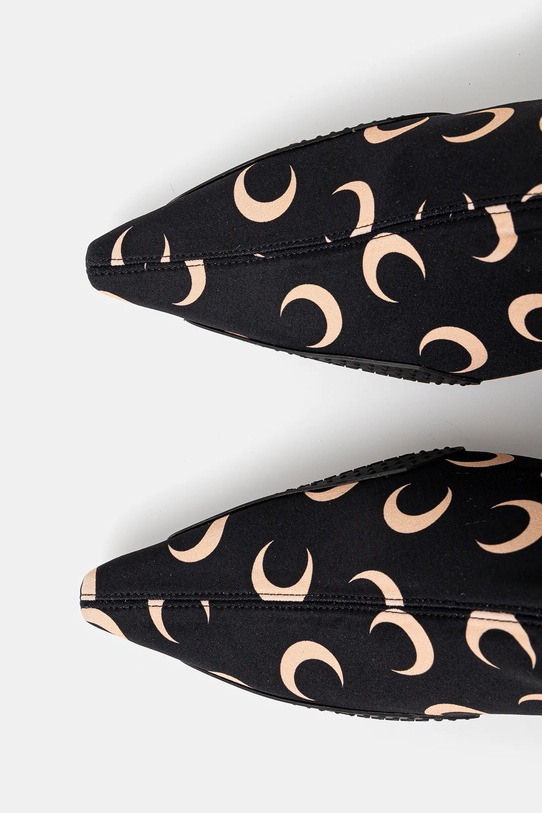 Marine Serre ankle boots Recycled Moon Jersey Ms Still black WFW041A.CJER0053