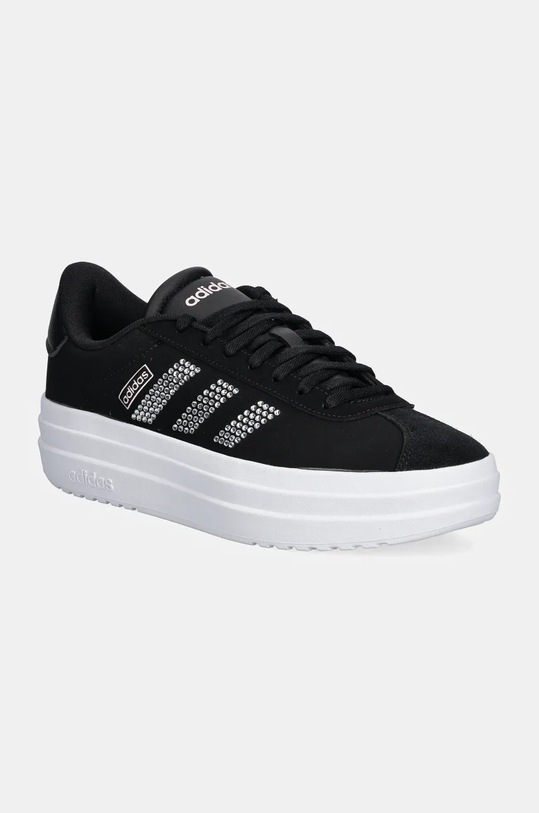 adidas sneakers Vl Court Bold piele întoarsă negru IH0754