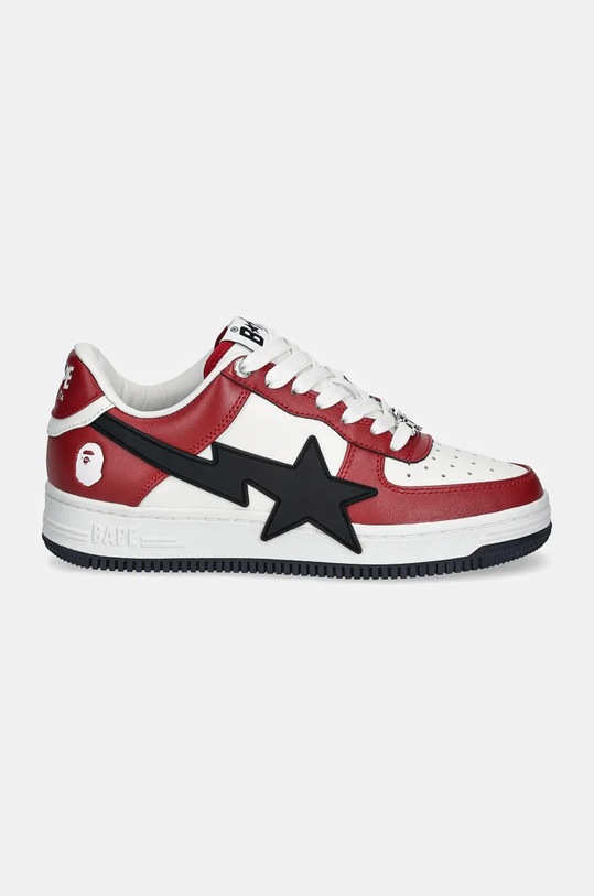 Kožené tenisky A Bathing Ape STA OS #2 L 1K70291309 červená AW24