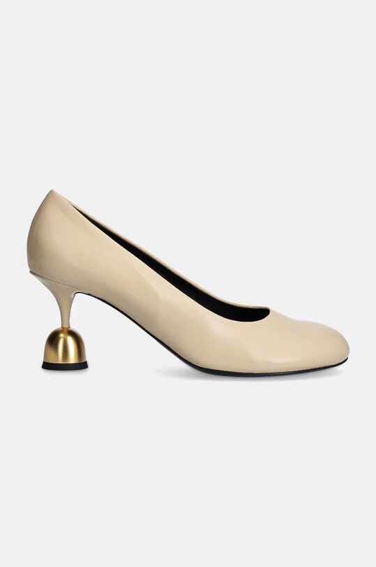 Vanda Novak stilettos de piele Betty subțire bej Betty.Ivory