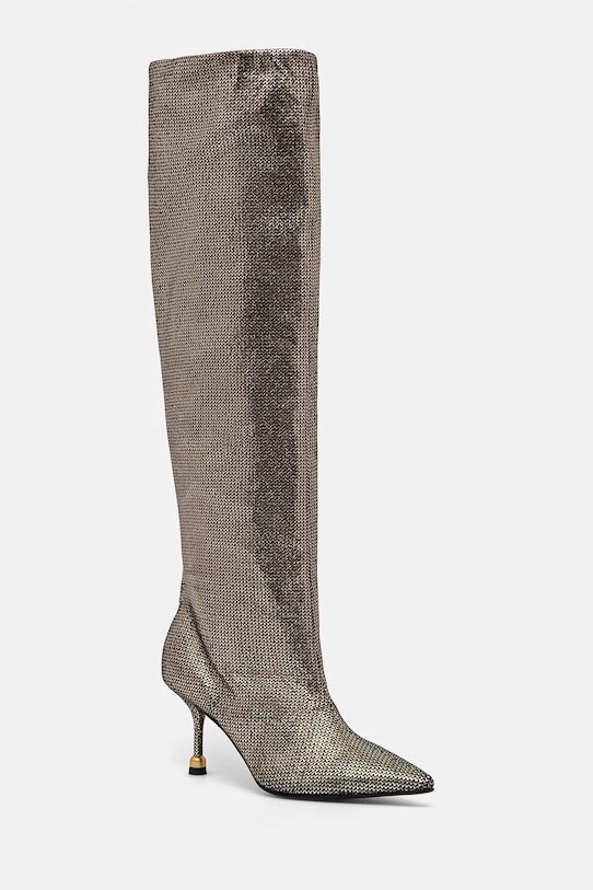 Шкіряні чоботи Vanda Novak Kaja Kaja.Tricot.Glam золотий AW24