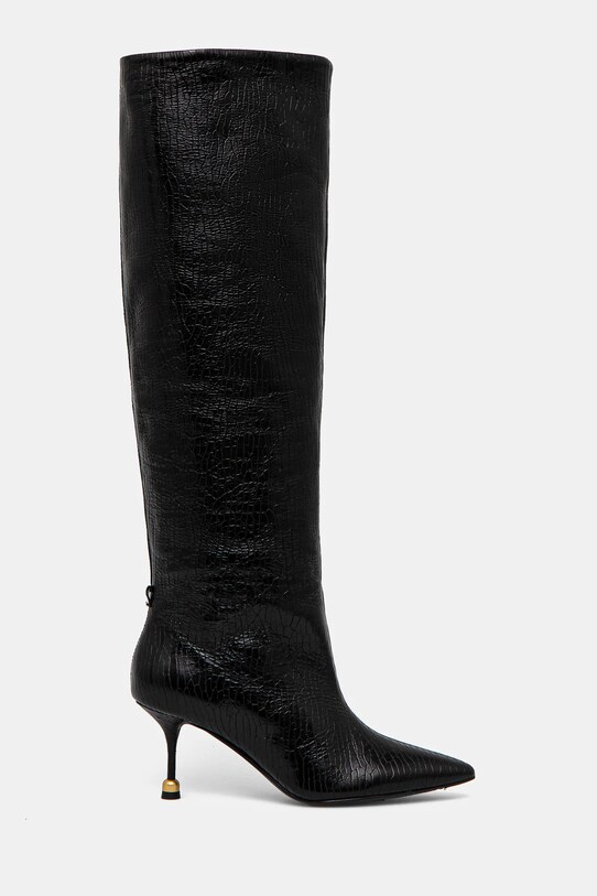 Vanda Novak ghete de piele Kaja 5-8 cm negru Kaja.Shark.Black
