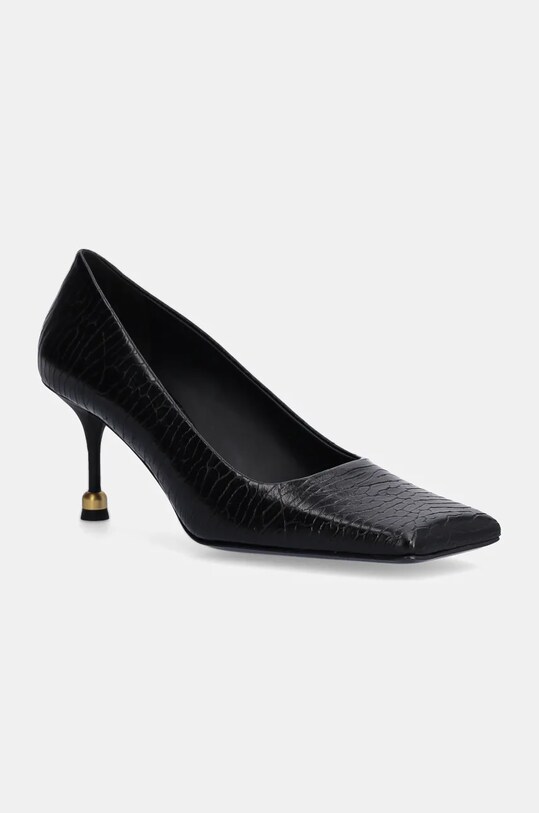 Vanda Novak stilettos de piele Mira Mira.Shark.Black negru AW24