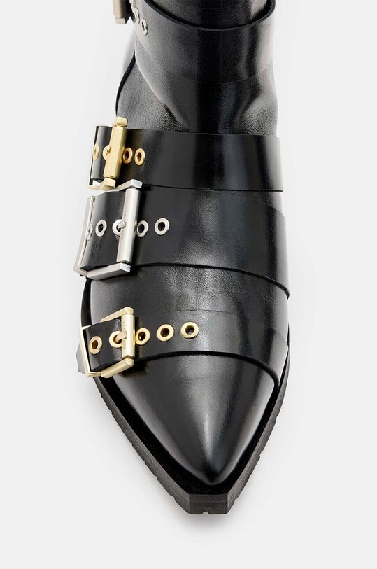 Обувь Кожаные полусапожки AllSaints Jane Buckle Boot W019FB чёрный