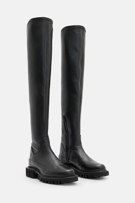 AllSaints kozaki skórzane Leona Boot W097FB czarny AW24