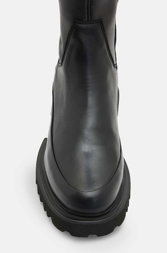 Obuwie AllSaints kozaki skórzane Leona Boot W097FB czarny