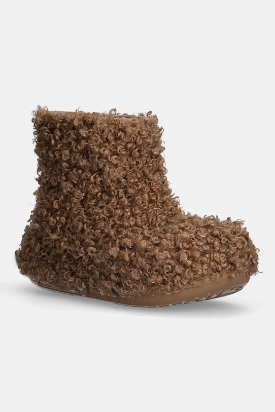 Nízké kozačky Crocs Crush Doodle Fur Boot platforma béžová 210757.2EY