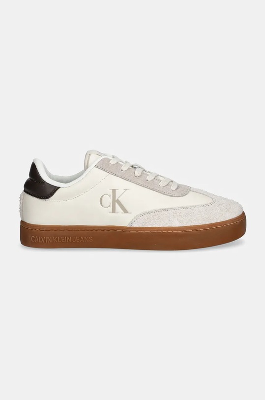 Calvin Klein Jeans sneakersy skórzane CLASSIC CUPSOLE LOW YM0YM01272 beżowy NC24