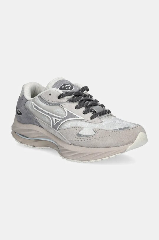 Кроссовки Mizuno WAVE RIDER замш серый D1GA2455