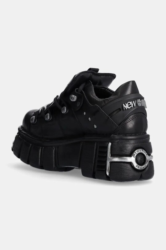 Shoes New Rock leather sneakers M.120N.S26 black