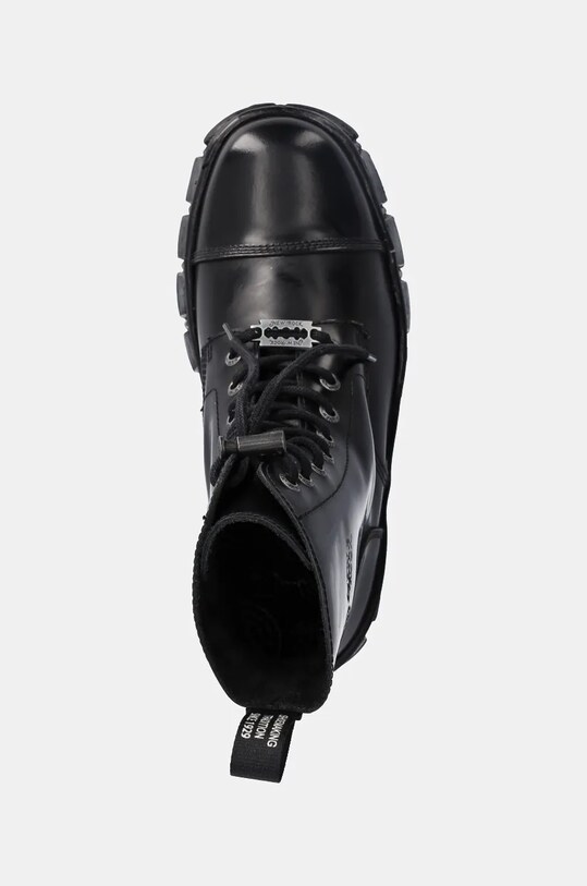New Rock workery skórzane Antik Negro + Tower Casco Negro Lateral czarny M.WALL126N.C1