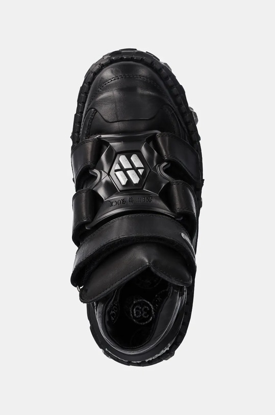 Шкіряні черевики New Rock Crust Negro Negro + Tank Casco Negro чорний M.WALL285.S10