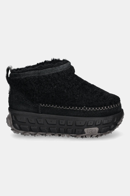 Semišové snehule UGG Venture Daze Ultra Mini Cozy Boot 1161790.BLK čierna AW24