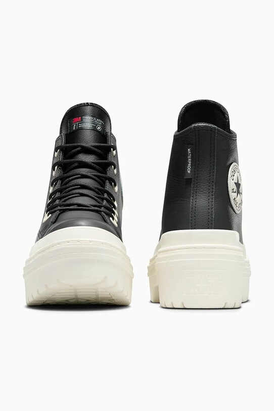 Obuv Kožené tenisky Converse Chuck Taylor All Star Lugged Heel A12328C čierna