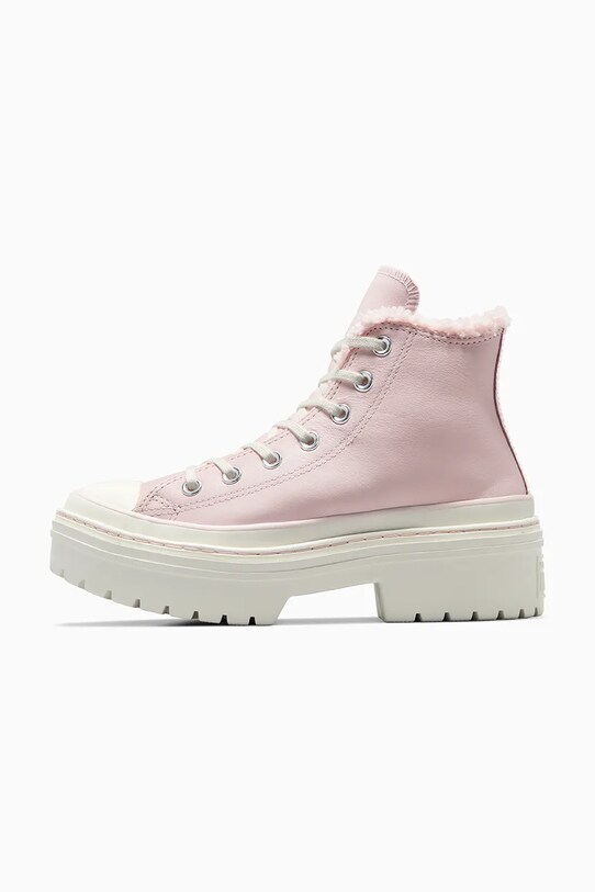 Kožené kecky Converse Chuck Taylor All Star Lugged Heel růžová A09346C