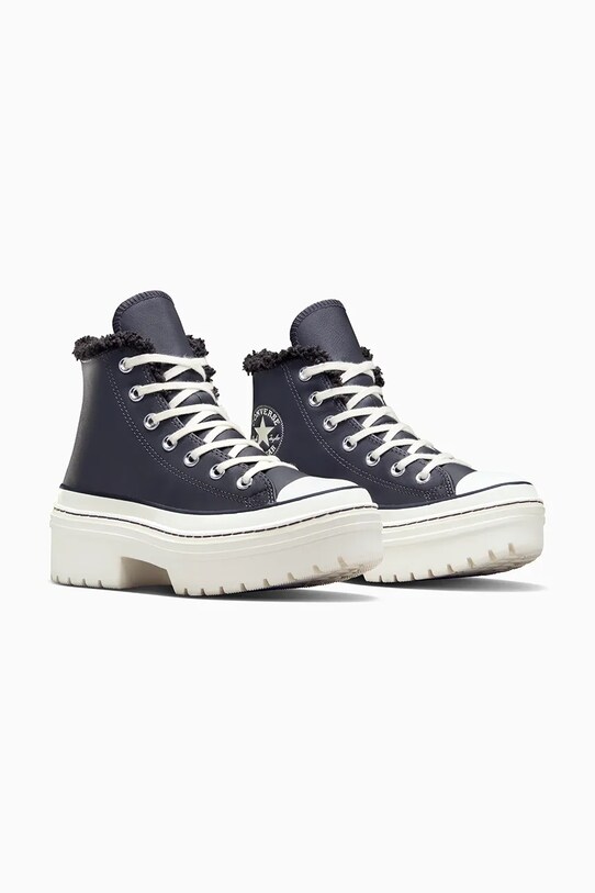 Converse trampki skórzane Chuck Taylor All Star Lugged Heel A10152C szary AW24