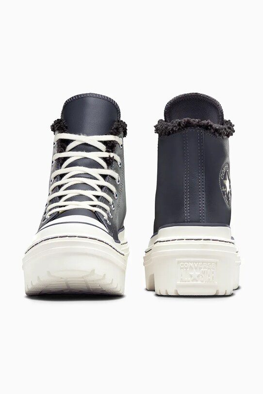 Obuwie Converse trampki skórzane Chuck Taylor All Star Lugged Heel A10152C szary