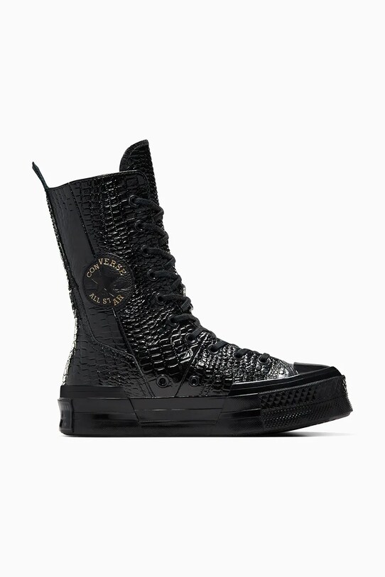 Шкіряні кеди Converse Chuck 70 Plus XHi пласка чорний A09381C