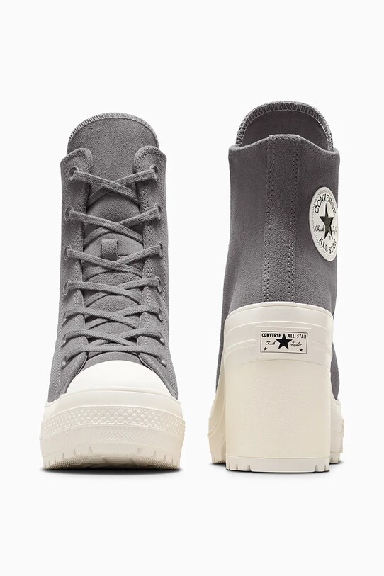 Обувь Замшевые кеды Converse Chuck 70 De Luxe Heel A12327C серый