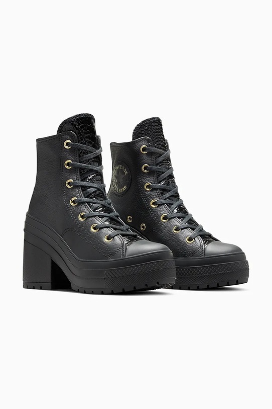 Kožené tenisky Converse Chuck 70 De Luxe Heel A12346C čierna AW24