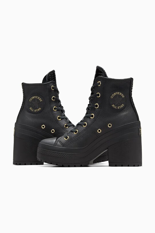 Взуття Шкіряні кеди Converse Chuck 70 De Luxe Heel A12346C чорний