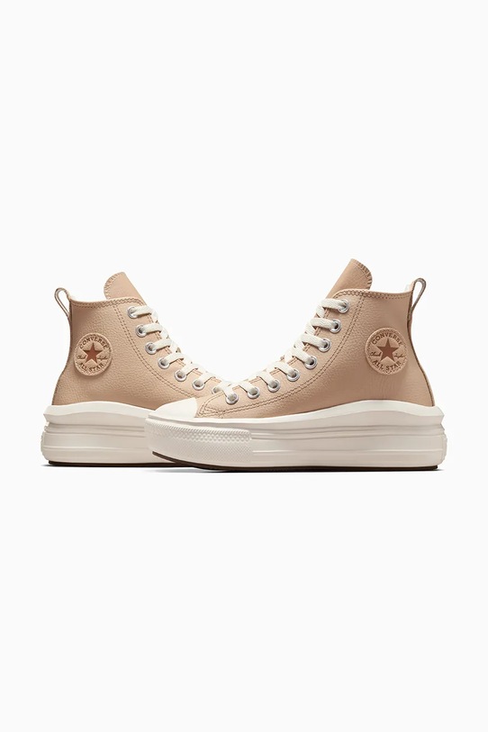 Кожени кецове Converse Chuck Taylor All Star Move бежов A09261C