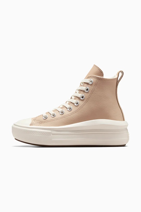 Converse trampki skórzane Chuck Taylor All Star Move A09261C beżowy