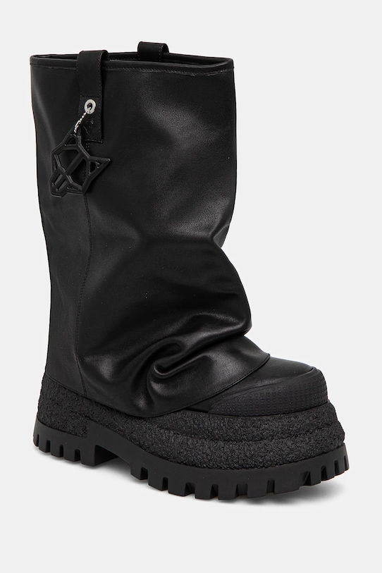 Naked Wolfe scarpe in pelle Disturb non isolato nero Disturb.Leather.Black