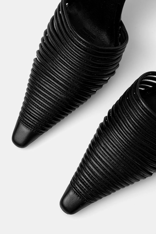 Δερμάτινα mules Naked Wolfe Chromed μαύρο Chromed.Black.Leather