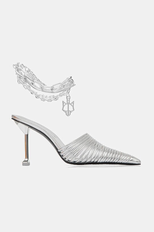 Naked Wolfe klapki skórzane Chromed Chromed.Silver.Leather srebrny AW24