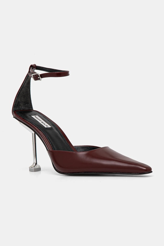 Kožené lodičky Naked Wolfe Valerie přírodní kůže burgundské Valerie.Box.Burgundy