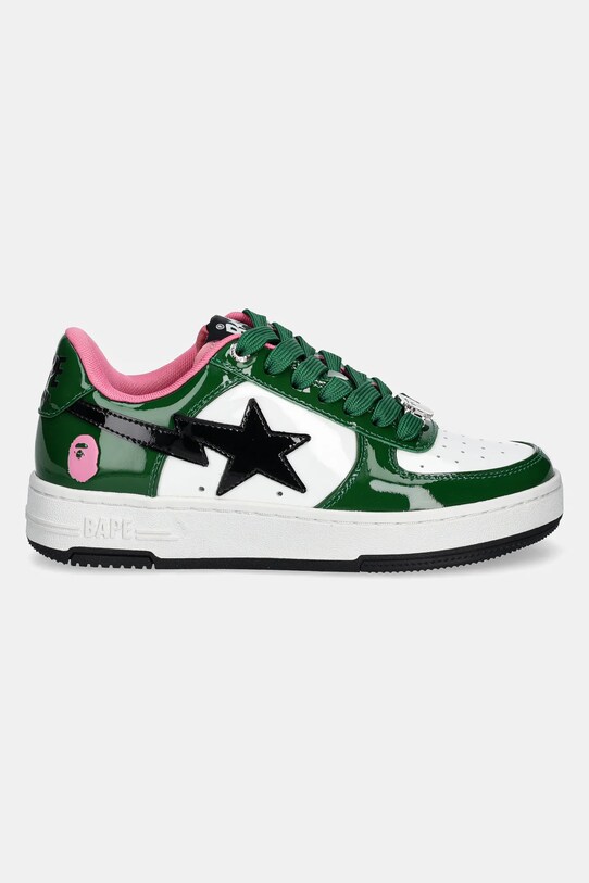 A Bathing Ape leather sneakers BAPE STA #1 L 1K80291301 green AW24