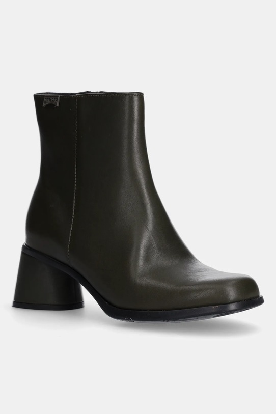 Kožené kotníkové boty Camper Kiara nezateplené zelená K400743.003