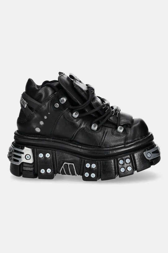 New Rock leather sneakers ITALI NEGRO+ NOMADA NEGRO+ TOWER NEGRO E14 M.106.S70 black AA00