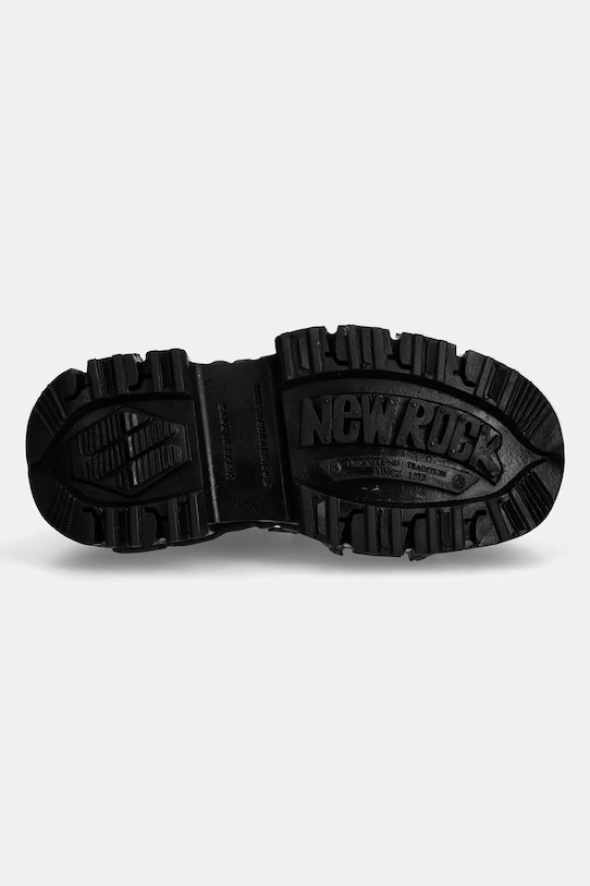 Kožené workery New Rock CRUST NEGRO + TANK NEGRO TORNILLOS E-34 M.MILI083CCT.C4 černá
