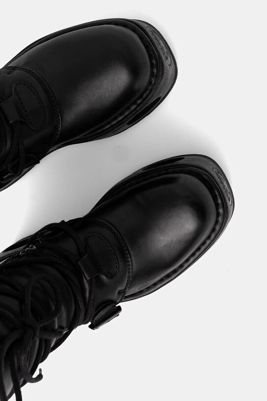 New Rock ghete de piele ITALI Y NOMADA NEGRO + SPACE MUELLES M.373.S2 negru