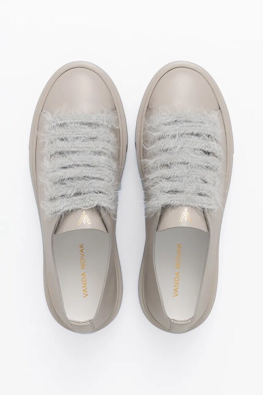 Шкіряні кросівки Vanda Novak Grace сірий Grace.Light.Gray