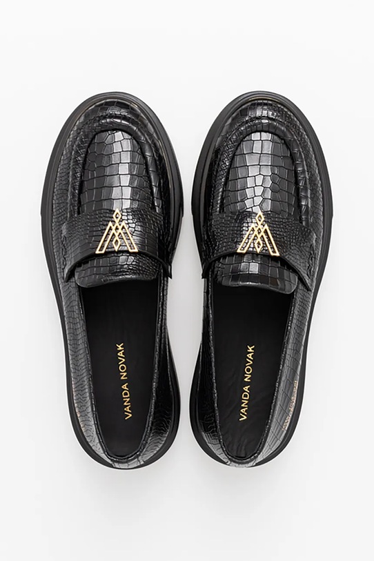 Шкіряні мокасини Vanda Novak Kayla чорний Kayla.Black.Coco