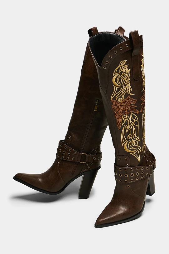 Kovbojské topánky Koi Footwear x Twilight Children Of The Moon Cowboy Boots hnedá FW01