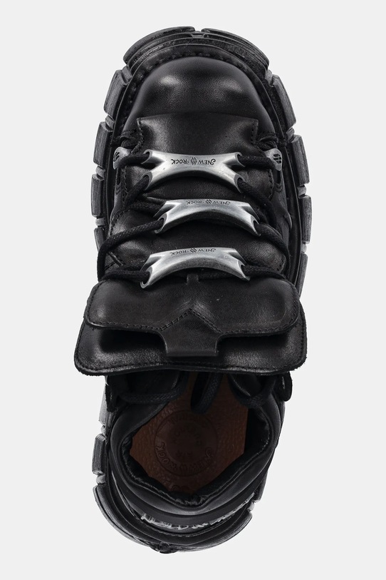 Шкіряні кросівки New Rock Itali Negro + Nomada Negro + Tower Negro Lateral чорний M.106.C66