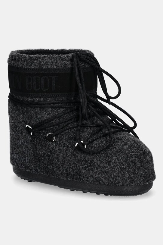 Зимние сапоги Moon Boot MB ICON LOW FELT с утеплением чёрный 80D1409590.N003