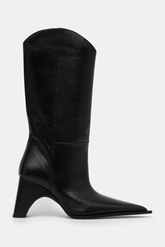 Coperni leather western boots Bridge Cowboy Boot COPSH16467 black AW24