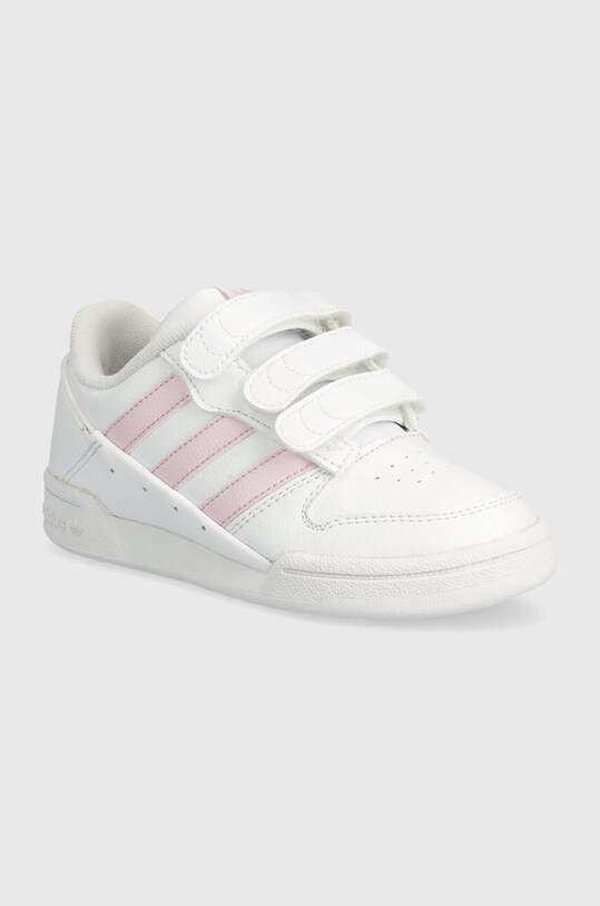 adidas Originals teniși din piele copii TEAM COURT 2 STR CF mic de statură alb ID6635