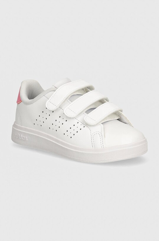 Дитячі кросівки adidas ADVANTAGE BASE 2.0 CF C імітація лицьової шкіри білий ID1305