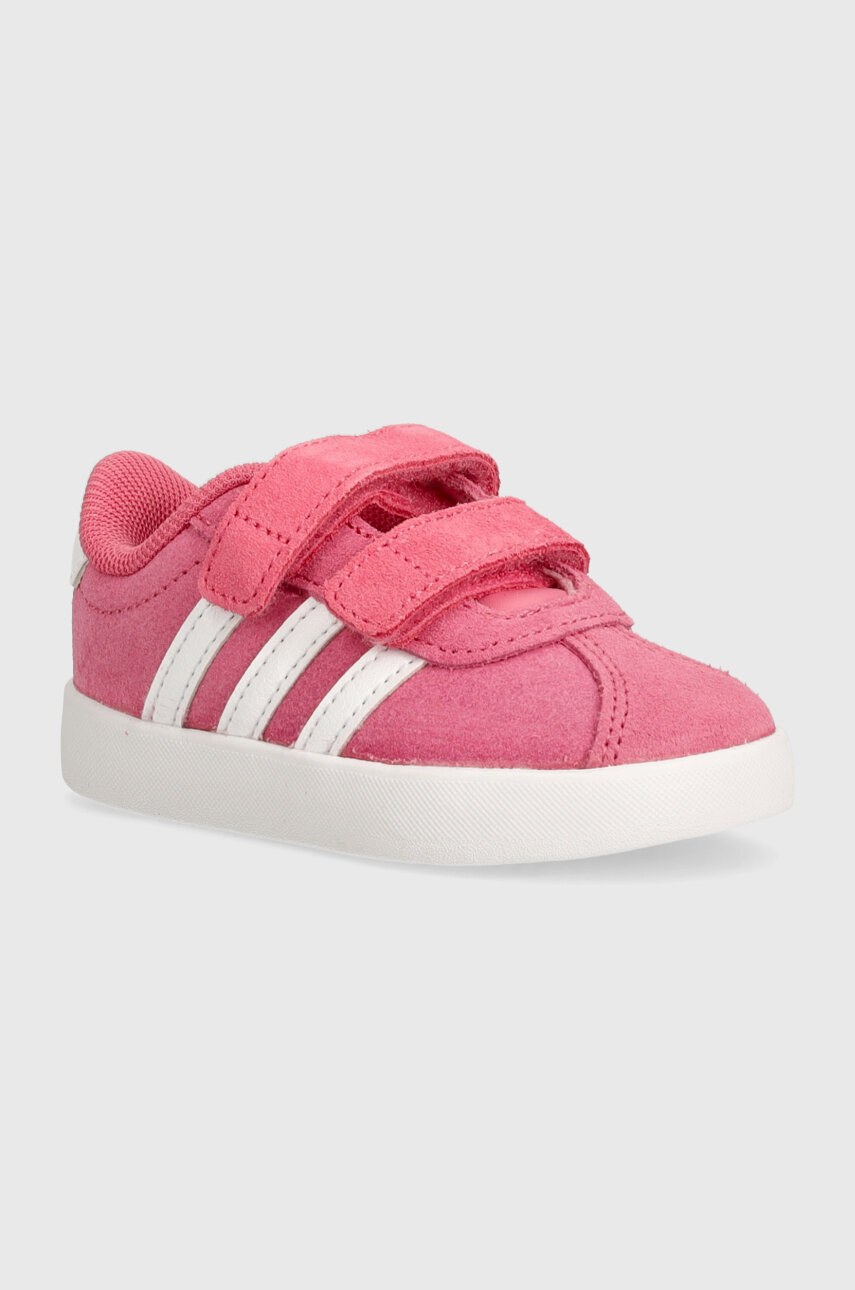 adidas sneakers pentru copii VL COURT 3.0 CF piele întoarsă roz IH4957