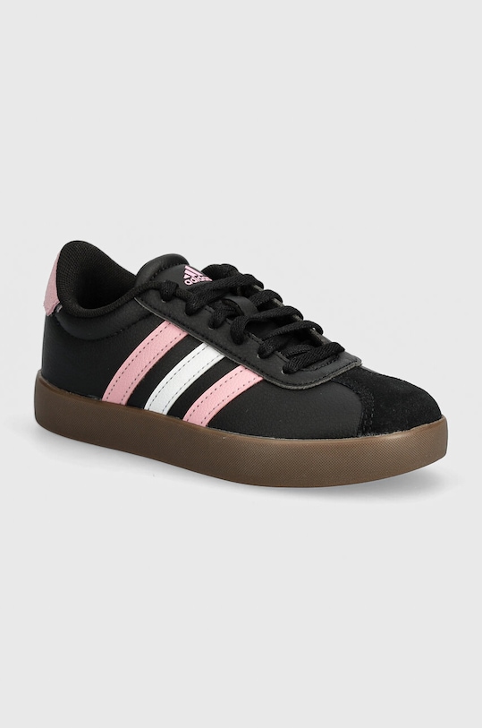 Detské tenisky adidas VL COURT 3.0 imitácia kože čierna JH6607