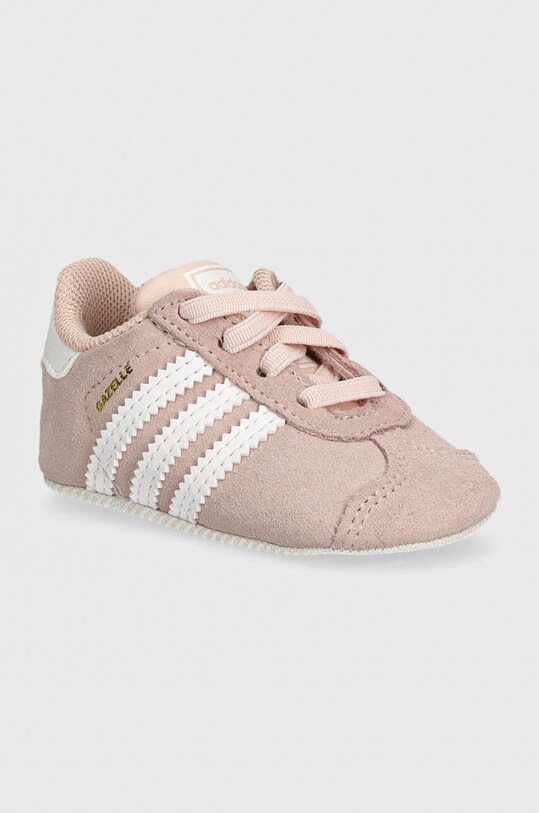 adidas Originals incaltaminte din piele pentru bebelusi GAZELLE CRIB piele întoarsă roz JI2045