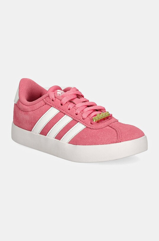 adidas sneakers pentru copii VL COURT 3.0 piele întoarsă roz ID9072