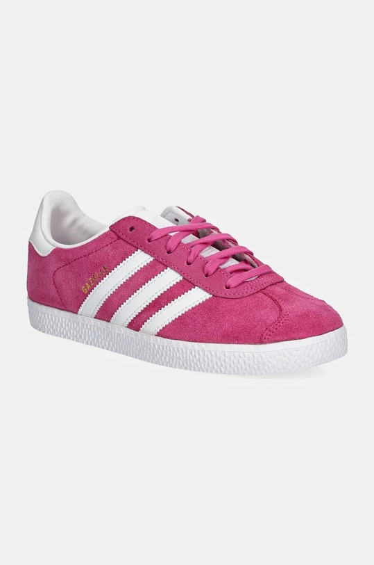 Dječje tenisice od brušene kože adidas Originals GAZELLE imitacija zrnate kože roza IF9801